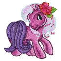 My Little Pony 5 embroidery design featuring colorful characters, ideal for stitching on t-shirts and baby onesies.