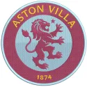 Aston Villa Primary logo embroidery design featuring the club's iconic crest in vibrant colors.