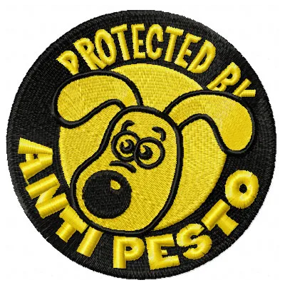 Gromit embroidery design showcasing a playful dog motif, perfect for stitching on t-shirts or tote bags.