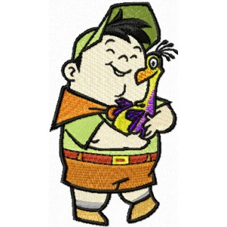 Russell and bird  embroidery design - Embroidery Design