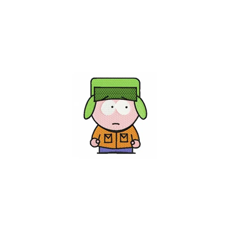 South Park 1 embroidery design showcasing a fun character motif, ideal for stitching on t-shirts or tote bags.