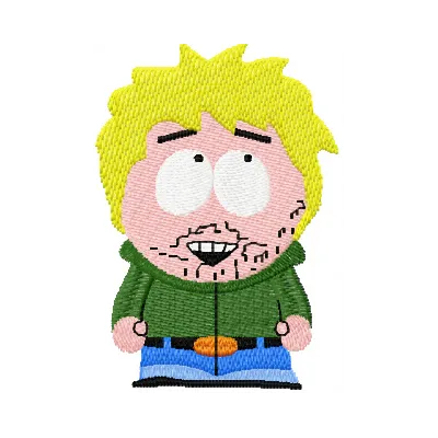 Embroidery design preview of South Park 3, showcasing vibrant stitching patterns inspired by the iconic cartoon.