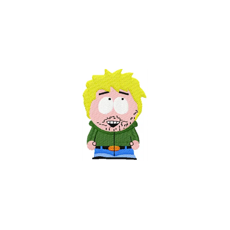 Embroidery design preview of South Park 3, showcasing vibrant stitching patterns inspired by the iconic cartoon.