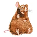 Emile embroidery design featuring a charming mouse motif, perfect for stitching on t-shirts and tote bags.