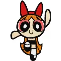 Blossom start embroidery design featuring the Powerpuff Girls, showcasing vibrant colors and playful motifs.