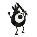 Preview of Patapon 1 embroidery design featuring a playful monster motif for crafting projects.