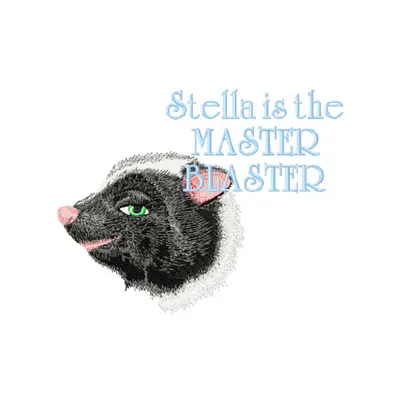 Stella embroidery design featuring a charming woodland animal motif, perfect for t-shirts and tote bags.
