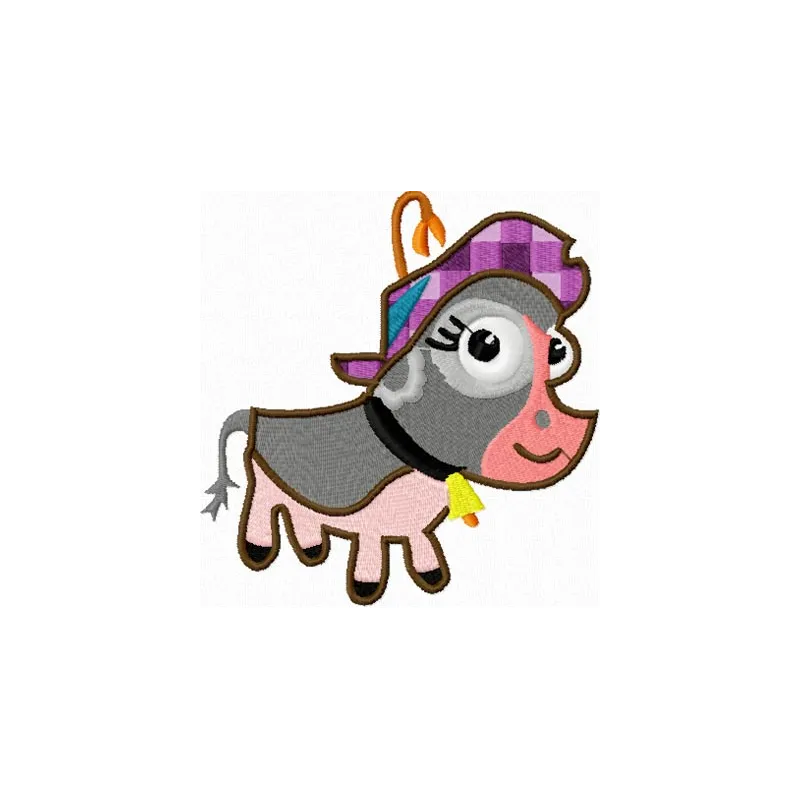 Preview of the Mrs. Coloway embroidery design featuring a charming farm animal motif for creative stitching.