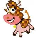 Maggie 2 embroidery design featuring a charming farm animal motif, ideal for stitching on t-shirts or tote bags.