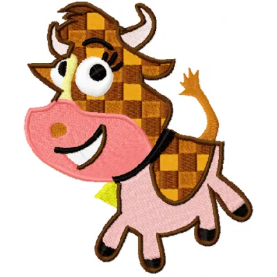 Maggie 2 embroidery design featuring a charming farm animal motif, ideal for stitching on t-shirts or tote bags.