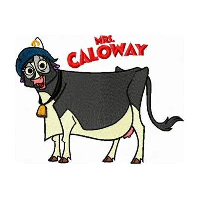 Preview of the Mrs. Coloway 2 embroidery design featuring a charming farm animal motif, ideal for various projects.