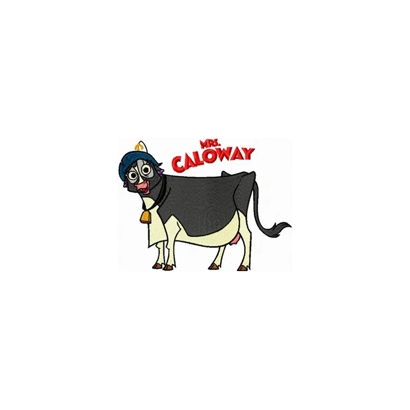 Preview of the Mrs. Coloway 2 embroidery design featuring a charming farm animal motif, ideal for various projects.