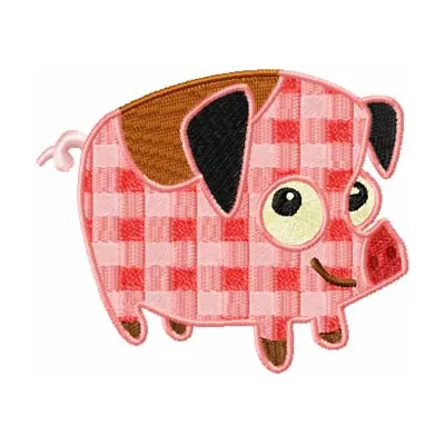 Preview of Mother Pig embroidery design, showcasing a charming farm animal motif for various stitching projects.