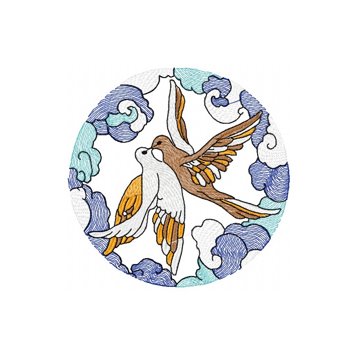 Loving birds 2 embroidery design - Embroidery Design