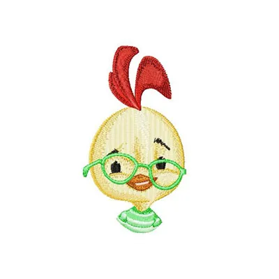 Preview of chicken embroidery design featuring a charming farm animal motif for creative stitching projects.