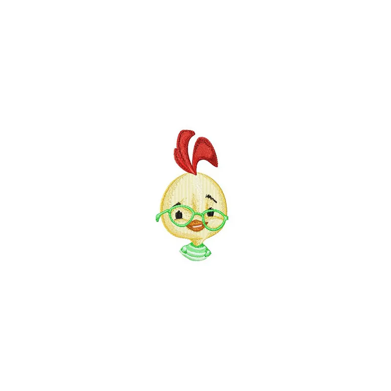 Preview of chicken embroidery design featuring a charming farm animal motif for creative stitching projects.