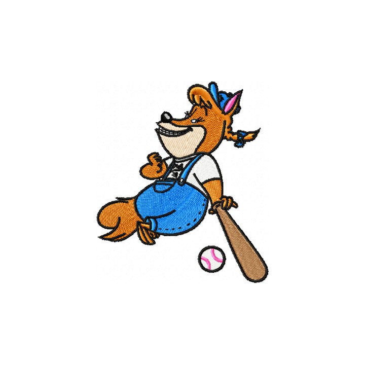 Foxy Loxy embroidery design - Embroidery Design