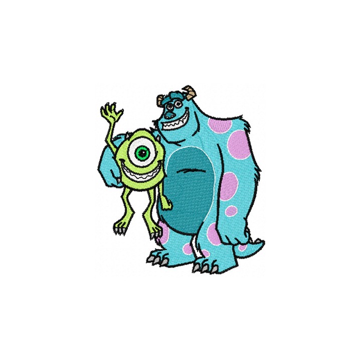 Sulley and Mike embroidery design - Embroidery Design