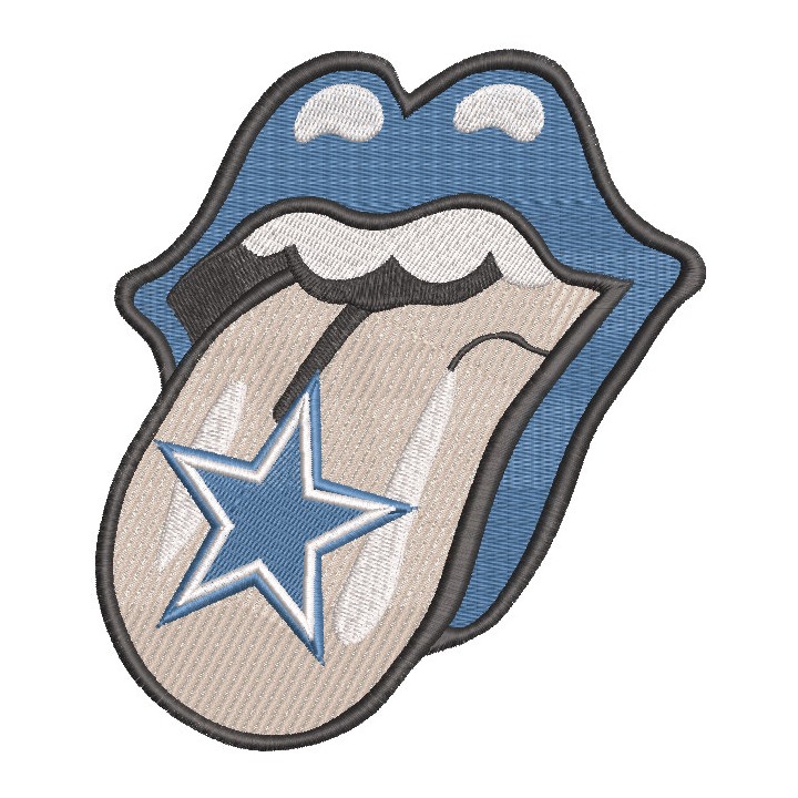 Dallas Cowboys lip embroidery design - Embroidery Design