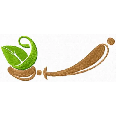 Spoon embroidery design showcasing a charming kitchen theme, perfect for adding a personal touch to towels or aprons.