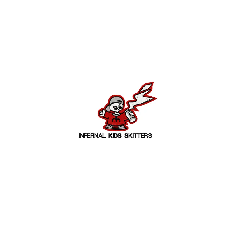 Infernal Kids Skitters embroidery design featuring playful Halloween motifs for festive stitching projects.