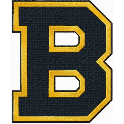 Boston Bruins big B logo embroidery design for stitching on apparel and accessories like caps and hoodies.
