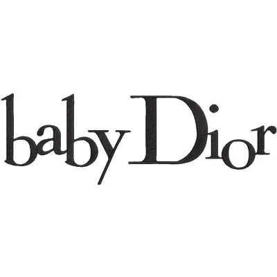 Baby Dior embroidery design featuring intricate patterns on high-quality fabric, showcasing elegant craftsmanship.