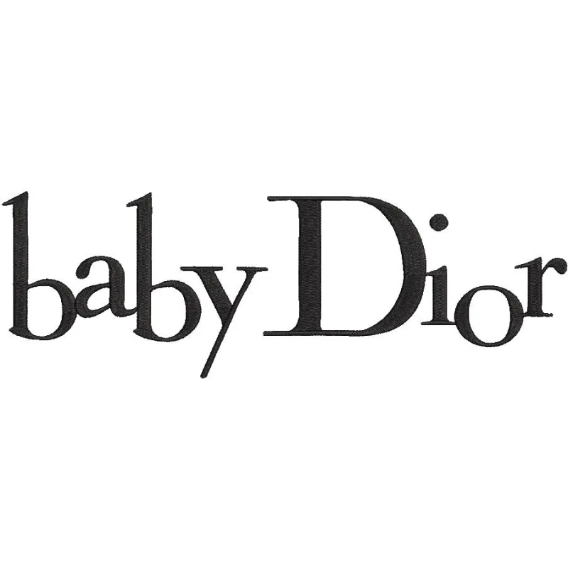 Baby Dior embroidery design featuring intricate patterns on high-quality fabric, showcasing elegant craftsmanship.
