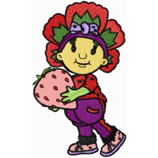 Flowertots Poppy embroidery design - Embroidery Design