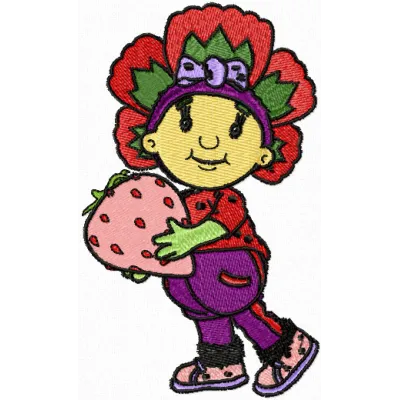 Flowertots Poppy embroidery design showcasing vibrant floral motifs for girls and women on fabric.