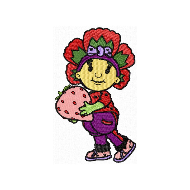 Flowertots Poppy embroidery design - Embroidery Design