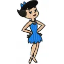 Flintstones Betty 1 embroidery design preview showcasing a vibrant stitching pattern featuring Betty Rubble.