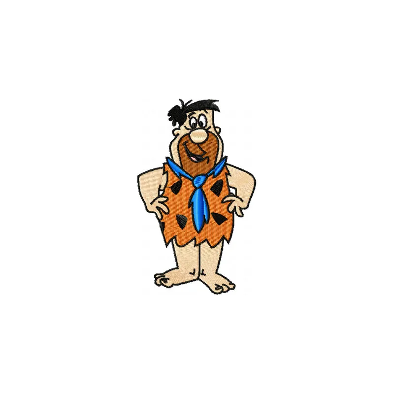 Flintstones Fred 1 embroidery design featuring Fred Flintstone in a playful pose, ideal for various fabric items.