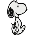 Snoopy walking embroidery design showcasing a playful stitched motif of the beloved cartoon character.