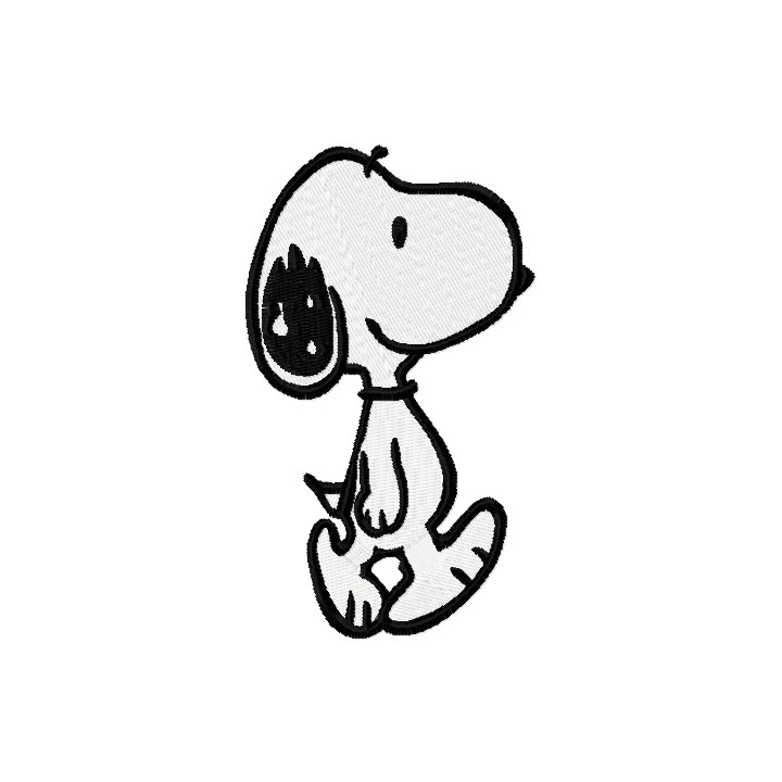 Snoopy walking embroidery design - Embroidery Design