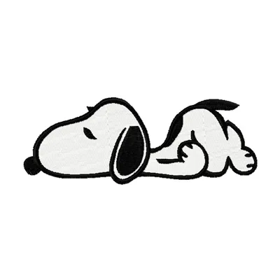 Snoopy sleep embroidery design featuring the beloved character in a cozy slumber, perfect for stitching on blankets.