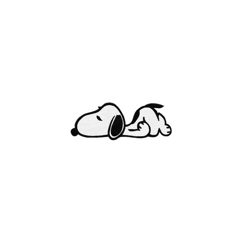 Snoopy sleep embroidery design featuring the beloved character in a cozy slumber, perfect for stitching on blankets.