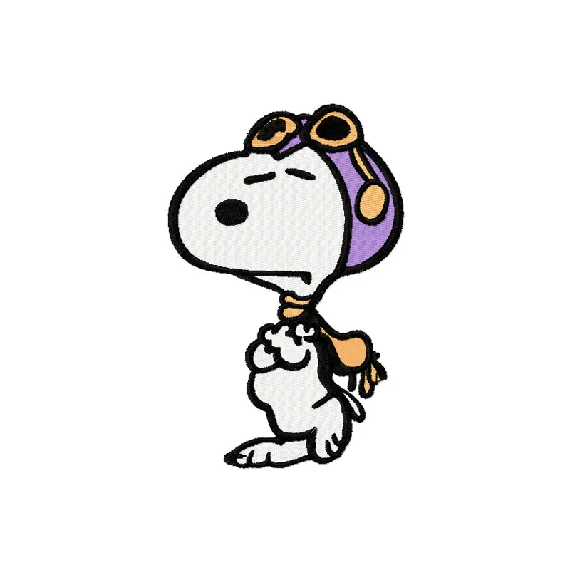 Snoopy insulted embroidery design featuring a playful stitched motif of the beloved character.
