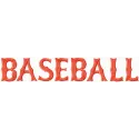 Baseball Red Sox style script embroidery design showcasing intricate stitching patterns for sports enthusiasts.