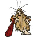 Captain Caveman embroidery design showcasing a whimsical character from the Fantastic World collection.