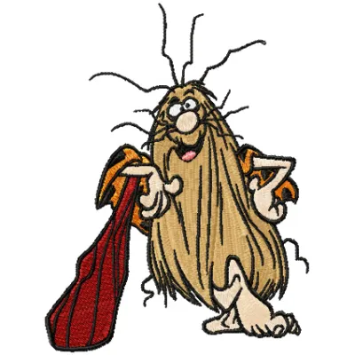 Captain Caveman embroidery design showcasing a whimsical character from the Fantastic World collection.