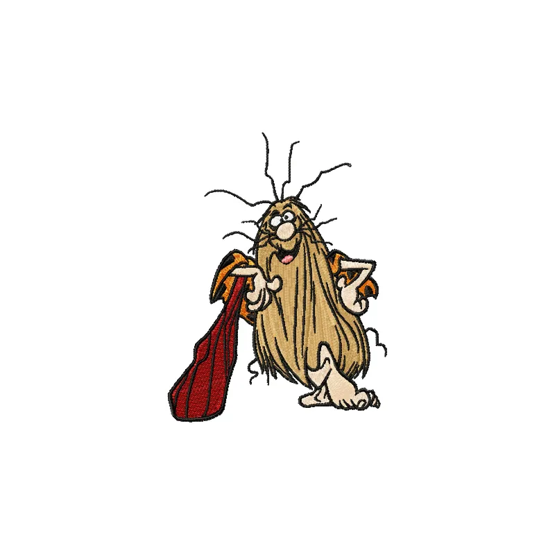 Captain Caveman embroidery design showcasing a whimsical character from the Fantastic World collection.