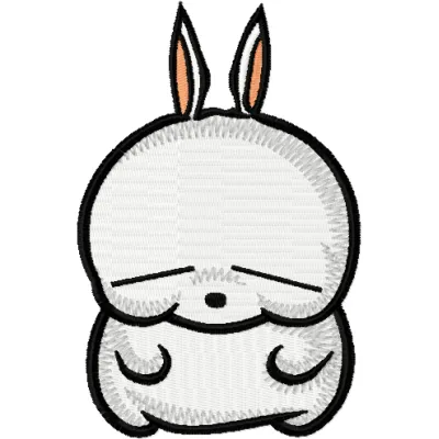 Preview of the Mashimaro embroidery design featuring a cute bunny motif, ideal for stitching on various fabric items.