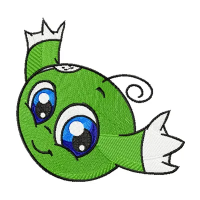 Preview of the Green Kiko embroidery design featuring a playful monster motif for creative stitching projects.