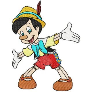 Pinocchio embroidery design - Embroidery Design