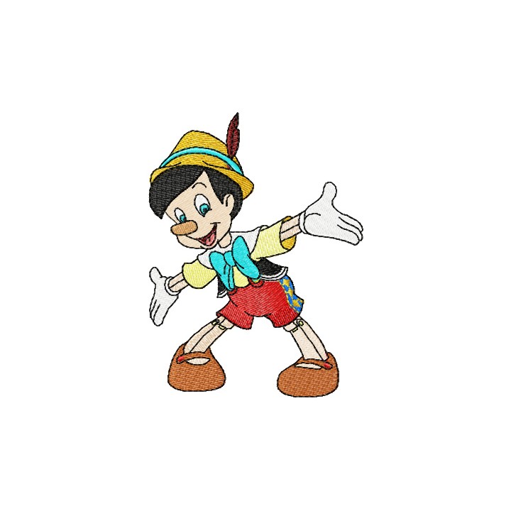 Pinocchio embroidery design - Embroidery Design