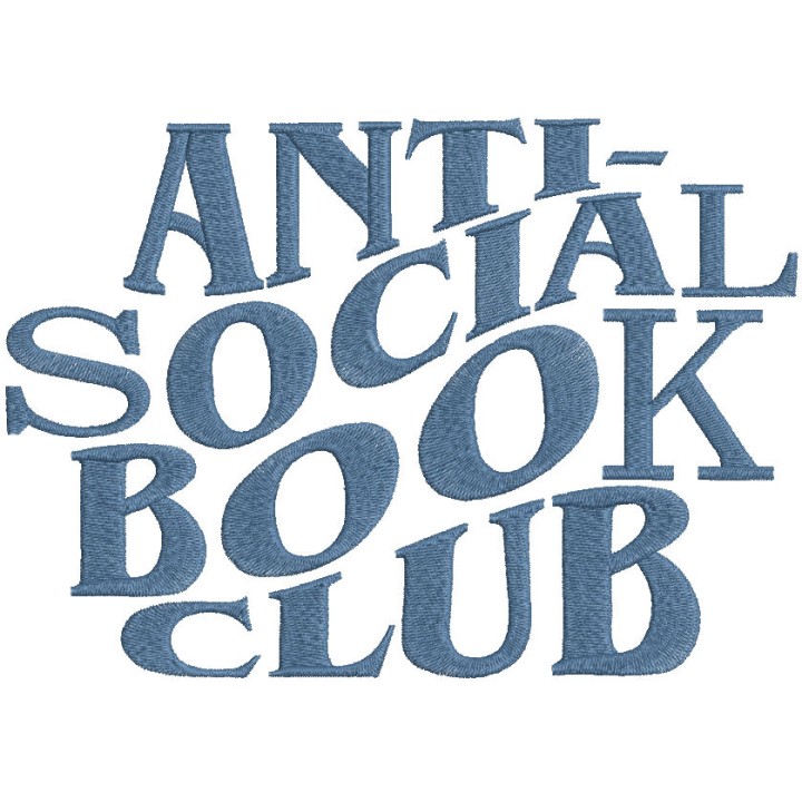 Anti Social Book Club embroidery design - Embroidery Design