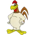 Foghorn Leghorn 2 embroidery design featuring a playful farm animal motif, ideal for various stitching projects.