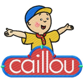 Caillou with logo embroidery design - Embroidery Design