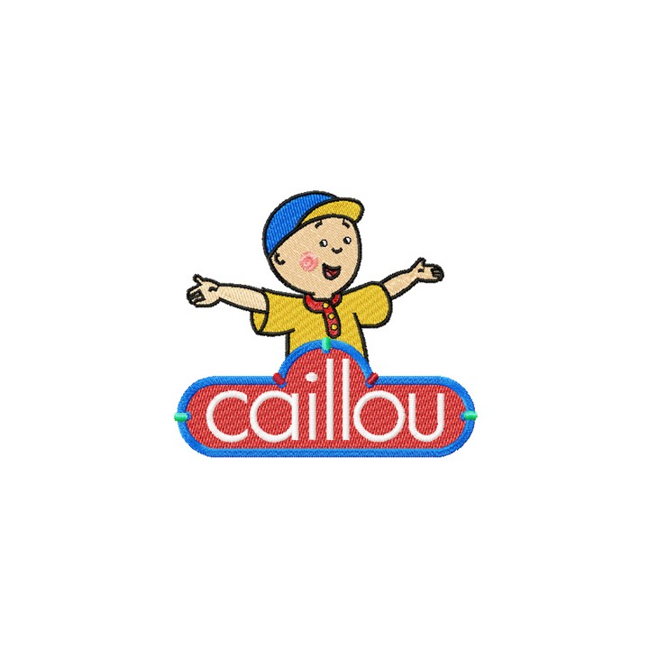 Caillou with logo embroidery design - Embroidery Design